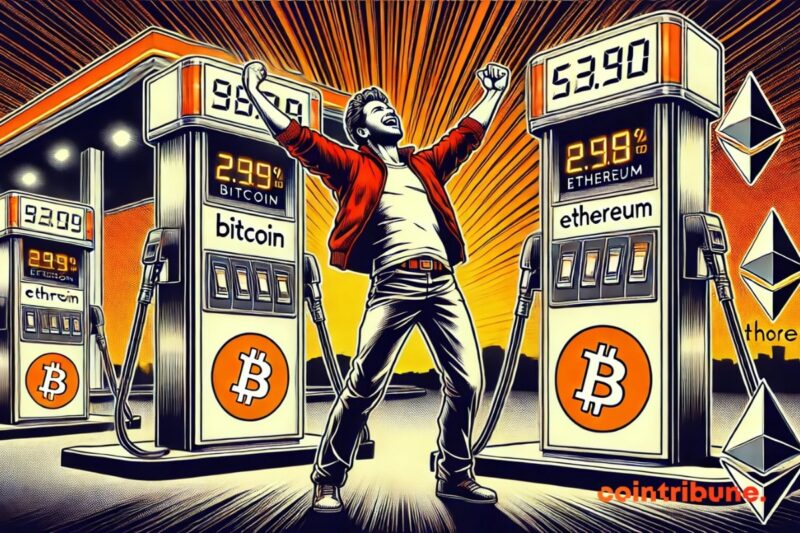 Bitcoin et Ethereum : Les frais baissent de 90 % en un an