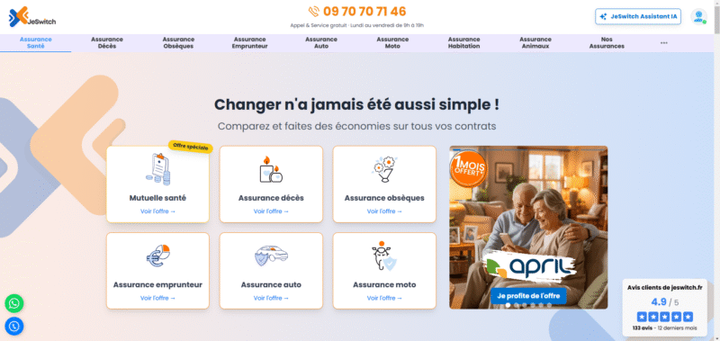 COMPARATIF D'ASSURANCES JESWITCH.FR