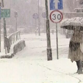 fortes chutes de neige Pologne