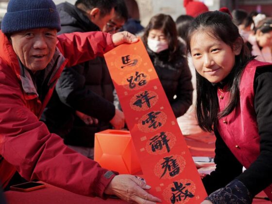 livreur Nouvel An chinois