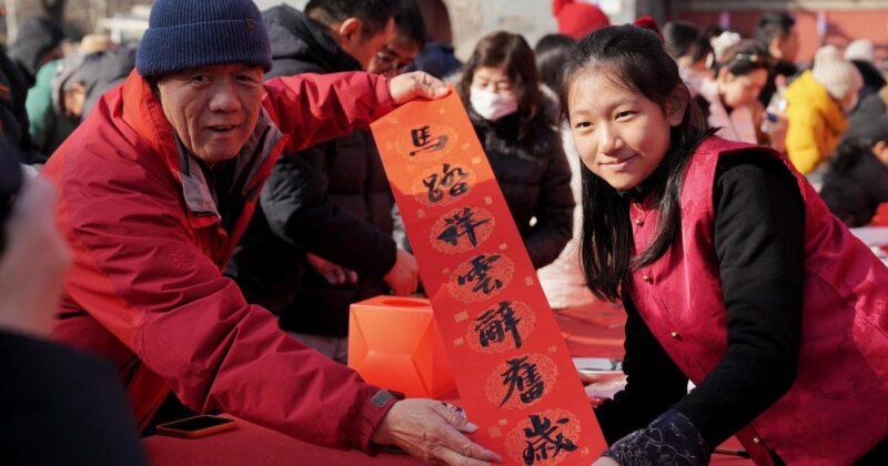 livreur Nouvel An chinois