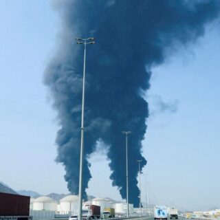 frappe de drone champ pétrolier