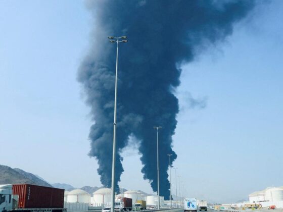 frappe de drone champ pétrolier