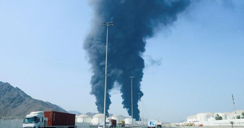 frappe de drone champ pétrolier