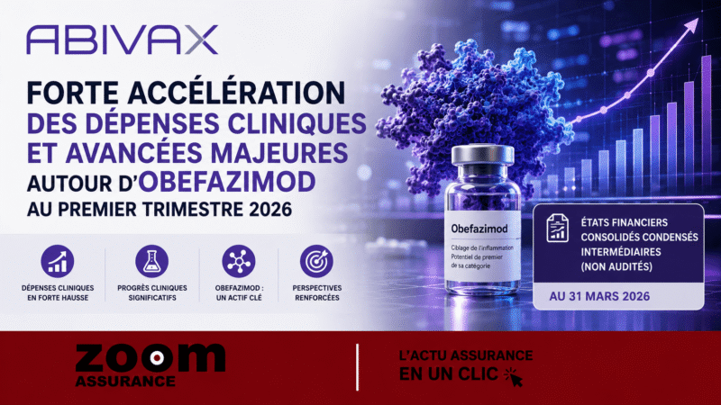 Abivax forte accélération des dépenses cliniques et avancées majeures autour d’obefazimod au premier trimestre 2026
