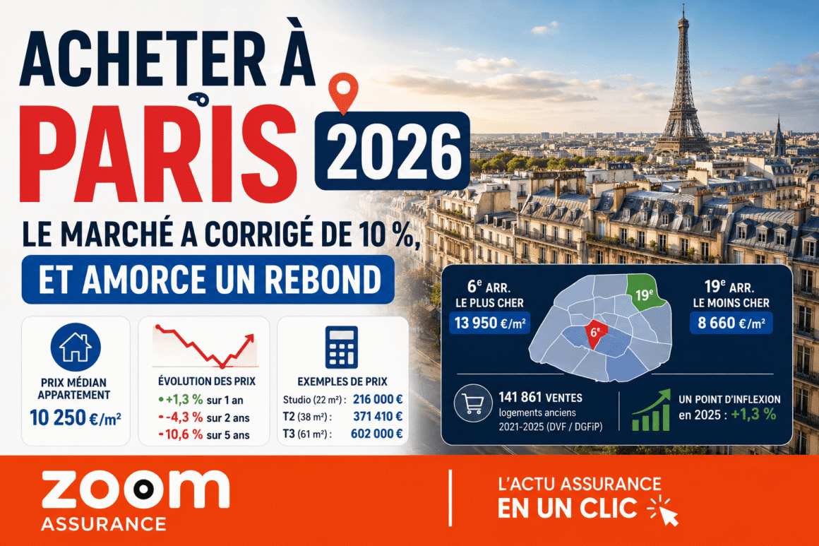 Acheter à Paris en 2026 le marché a corrigé de 10 %, et amorce un rebond