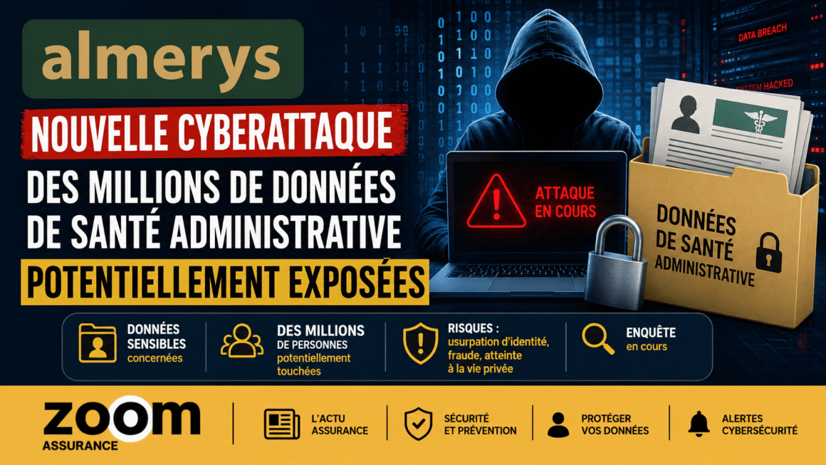 Almerys, ciblé par une cyberattaque en 2026, impacte le tiers payant santé avec plus de 15 millions de données sociales potentiellement compromises.