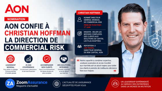 Aon confie à Christian Hoffman la direction mondiale de Commercial Risk pour piloter des solutions adaptées aux risques complexes dans un contexte volatil.