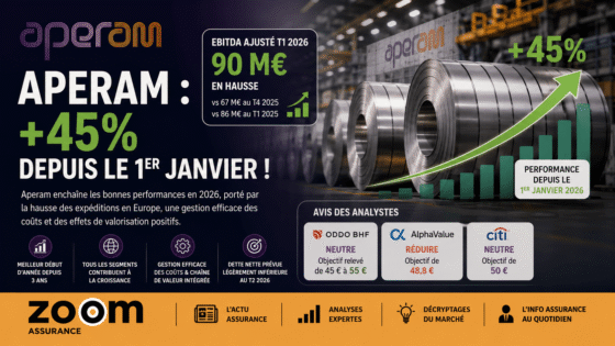Aperam affiche un Ebitda ajusté à 90 M€ au T1 2026, renforçant sa solidité financière et sa capacité à sécuriser les investissements des épargnants.