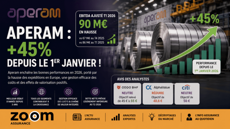 Aperam affiche un Ebitda ajusté à 90 M€ au T1 2026, renforçant sa solidité financière et sa capacité à sécuriser les investissements des épargnants.