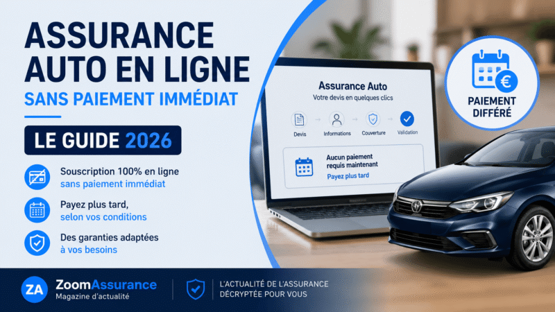 Assurance auto en ligne sans paiement immédiat guide 2026