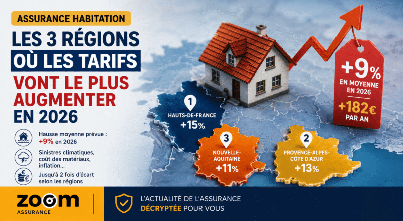Assurance habitation 2026 : hausse moyenne de 9% liée aux sinistres climatiques et disparités régionales. Analyse des facteurs et conseils pour comparer.