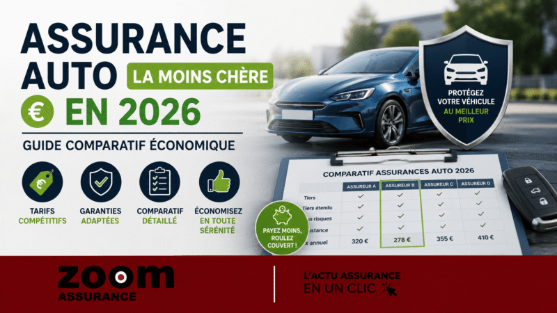 Assurance la moins cher voiture 2026 guide comparatif économique
