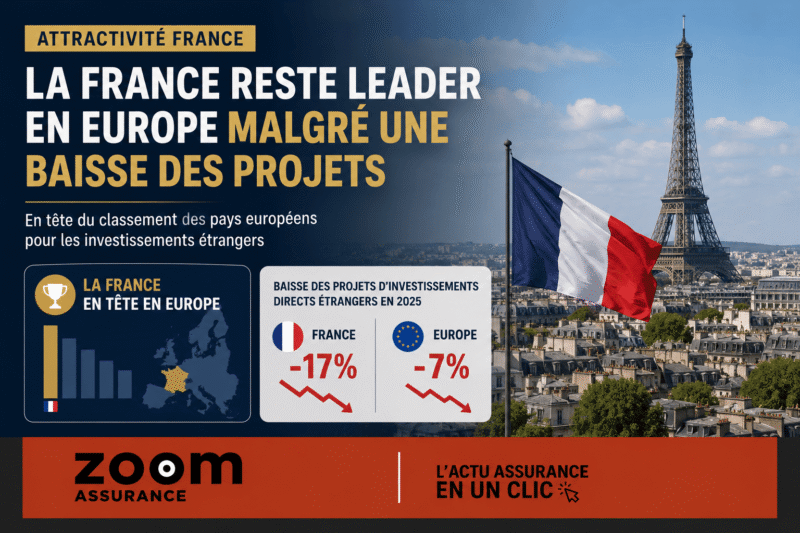 Attractivité France : malgré un recul de 17% des IDE en 2025, la France reste leader, impactant emplois et opportunités des assurés et épargnants.