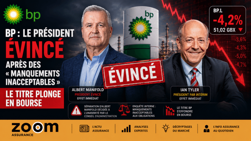 BP, géant pétrolier britannique, remplace son président après une chute de 9,3% en Bourse, impactant la confiance des actionnaires et épargnants.