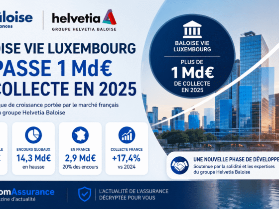 Baloise Vie Luxembourg enregistre une collecte de plus de 1 Md€ en 2025, renforçant son développement sélectif sur le marché français de l’assurance vie.