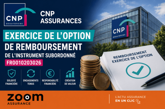 CNP Assurances optimise sa structure de capital en remboursant en 2026 la dette subordonnée FR0010203026, non éligible au Tier 1 depuis 2026.