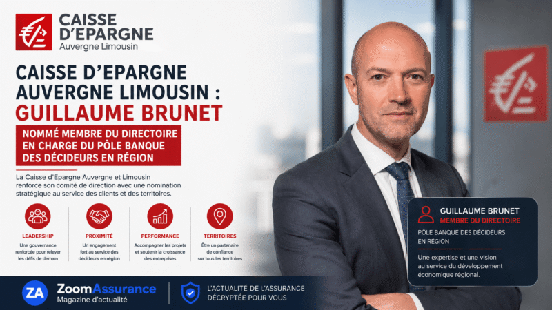 Guillaume Brunet rejoint la Caisse d’Epargne Auvergne et Limousin en juin 2026, apportant 20 ans d’expérience en banque d’affaires régionales.