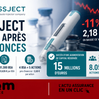 Crossject lève 15 M€ pour financer son développement industriel et réglementaire, renforçant sa trésorerie et valorisation, bénéfique pour investisseurs et assurés.