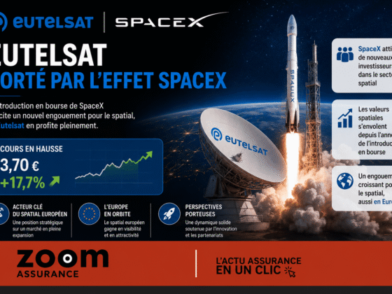 Eutelsat bondit de 17,7% en 2026, porté par l’effet SpaceX ; une dynamique européenne qui ouvre de nouvelles opportunités pour investisseurs et assurés.