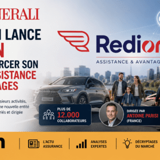 Generali crée Redion, leader mondial de l’assistance et avantages salariés en 2026, avec 12 000 salariés et 5,8 Md€ de chiffre d’affaires.