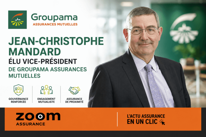Jean-Christophe Mandard, vice-président élu en 2026, pilote Groupama Assurances Mutuelles avec un engagement mutualiste depuis 1998 et une expertise régionale.