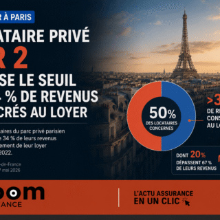 Immobilier à Paris en 2026 : 50 % des locataires privés dépensent plus de 34 % de leurs revenus en loyer, avec 21,4 % des baux dépassant le plafond légal.