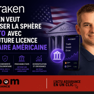 Kraken vise une licence bancaire américaine pour 2026, après 100+ agréments et un chiffre d’affaires projeté de 2,2 Md$ en 2025.