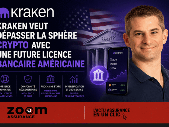 Kraken vise une licence bancaire américaine pour 2026, après 100+ agréments et un chiffre d’affaires projeté de 2,2 Md$ en 2025.