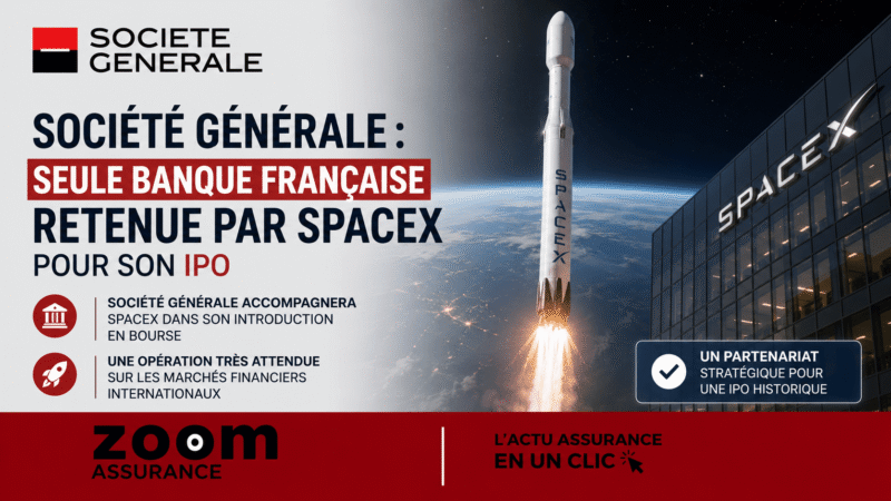 La Société Générale, seule banque française, figure parmi plus de 20 banques pour l’IPO SpaceX 2026 valorisée à 1 750 Md$ et levée de 75 Md$.