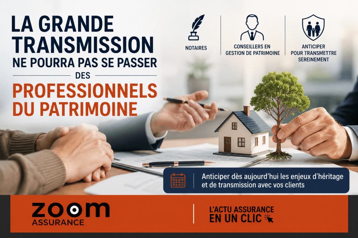 Professionnels du patrimoine : préparez la transmission dès 2026 pour gérer 9 000 Md€ à venir et réduire les conflits familiaux liés à l’héritage.