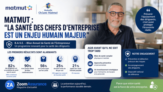 Matmut analyse les risques santé des dirigeants en 2025 : 82 % présentent des troubles non détectés, soulignant l’enjeu stratégique de la prévention.