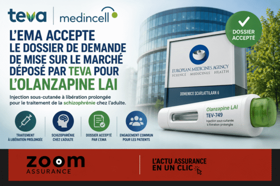 Medincell et Teva visent l’AMM EMA pour Olanzapine LAI 2026, une innovation clé pour améliorer le traitement de la schizophrénie affectant 0,3 à 1,5% des Européens.