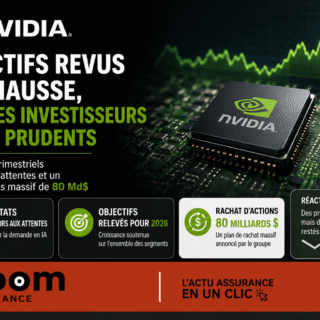 Nvidia affiche un CA de 81,6 Mds$, rachat d’actions de 80 Mds$ et dividende relevé, face à une IA concurrentielle qui impacte investisseurs et épargnants.