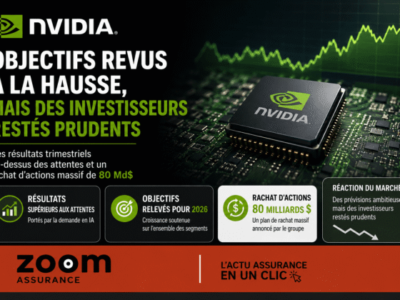 Nvidia affiche un CA de 81,6 Mds$, rachat d’actions de 80 Mds$ et dividende relevé, face à une IA concurrentielle qui impacte investisseurs et épargnants.