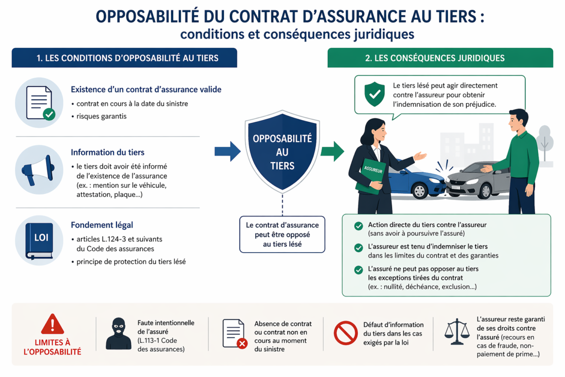 Comprendre l’opposabilité du contrat d’assurance au tiers, ses conditions et enjeux essentiels pour bien protéger vos droits. Analyse et conseils pratiques.