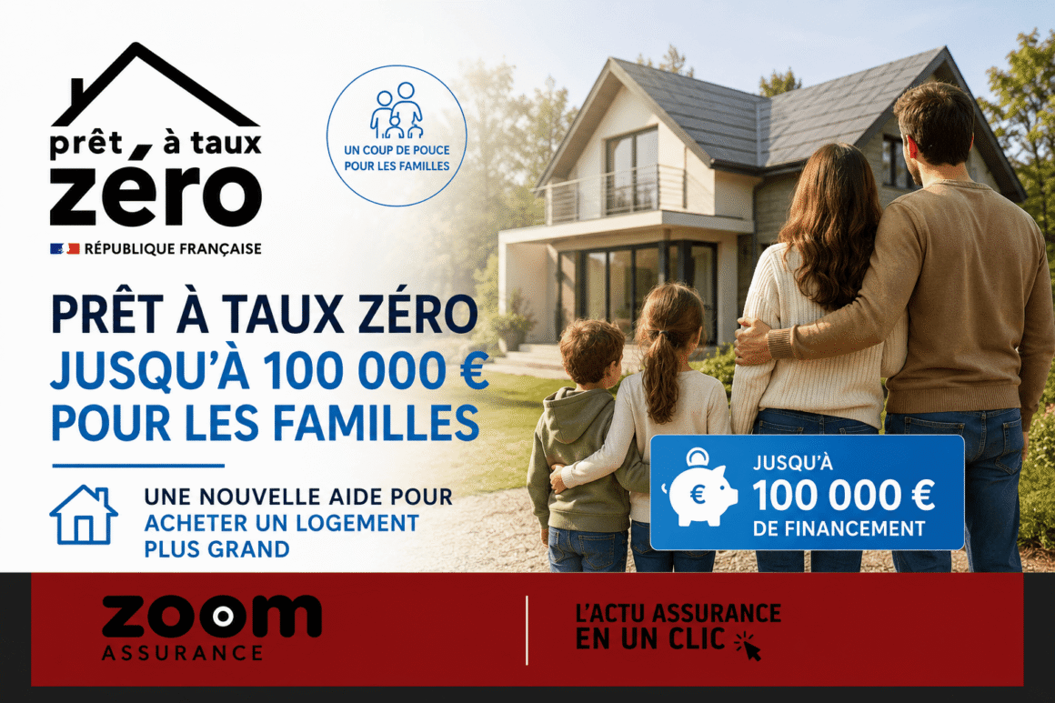 Prêt à Taux Zéro familial 2026 : jusqu’à 100 000€ sans condition de revenus pour agrandir ou acquérir un logement adapté à l’évolution familiale.