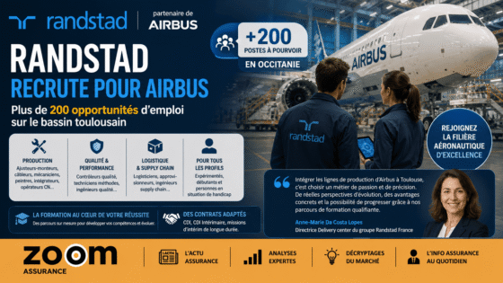 Randstad crée plus de 200 emplois en Occitanie pour Airbus, dynamisant l’emploi local et offrant aux candidats des parcours de formation adaptés.