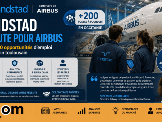 Randstad crée plus de 200 emplois en Occitanie pour Airbus, dynamisant l’emploi local et offrant aux candidats des parcours de formation adaptés.