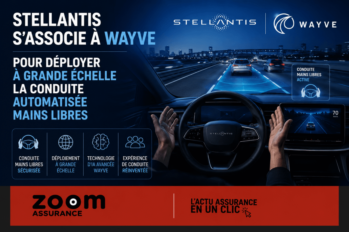 Stellantis investit dans Wayve pour lancer en 2026 une conduite automatisée mains libres niveau 2++, améliorant sécurité et confort des assurés.